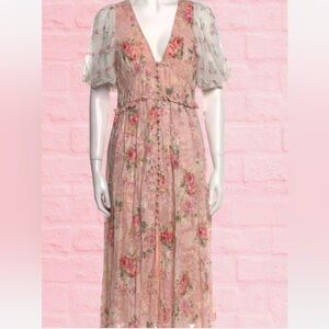 Hemant & Nandita Floral Pink Dress